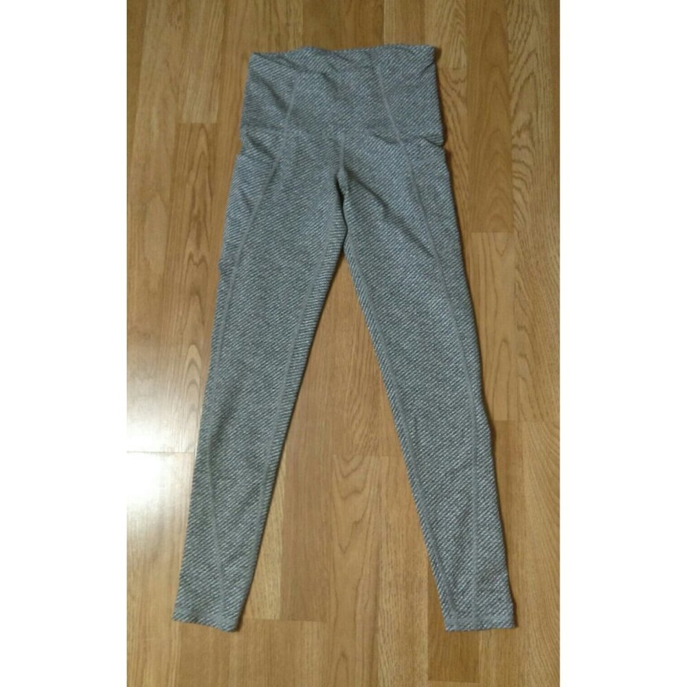 Champion Gray Stripes Yoga Pants Leggings with Side Pockets Women's Size Small